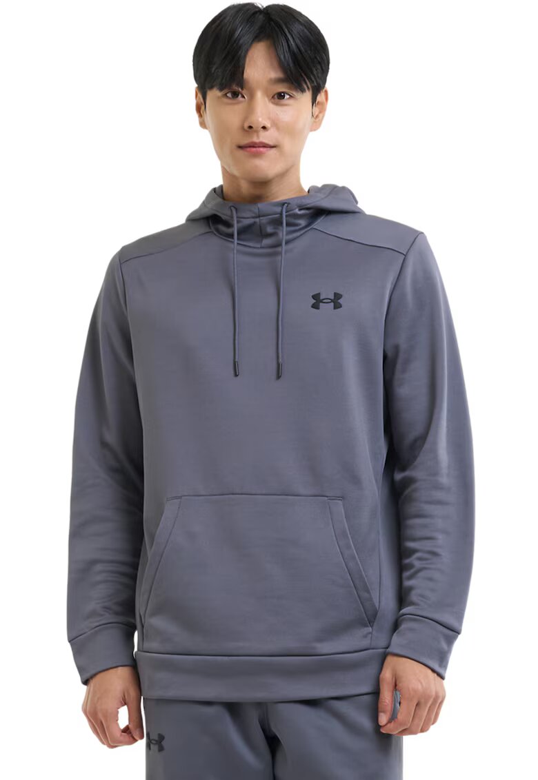Under Armour Hanorac din fleece cu logo pentru fitness - Gri inchis