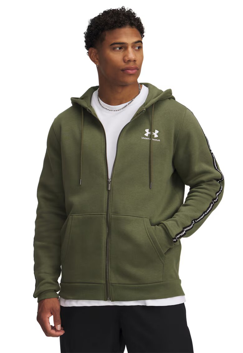 Under Armour Hanorac din fleece cu logo - pentru fitness Icon - Verde sparanghel