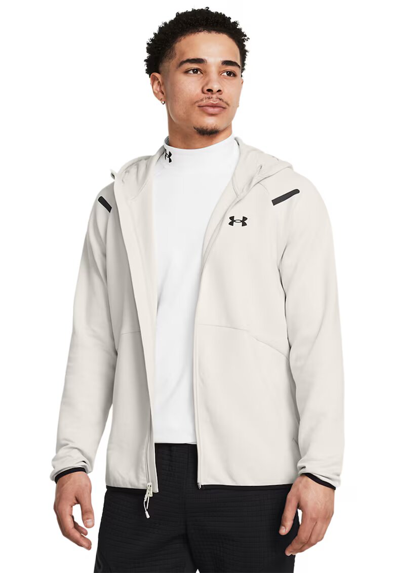 Under Armour Hanorac din fleece Unstoppable - Alb murdar