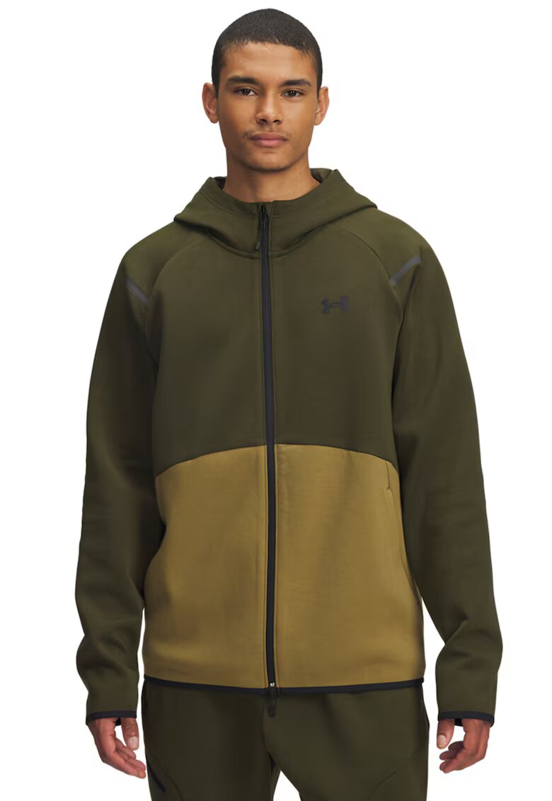 Under Armour Hanorac din fleece Unstoppable - Verde masliniu/Kaki inchis