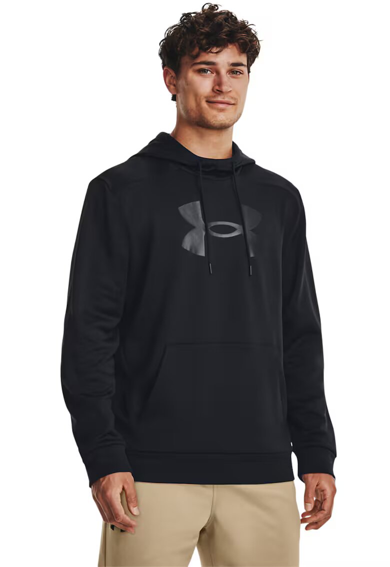 Under Armour Hanorac lejer cu imprimeu logo pentru fitness - Negru
