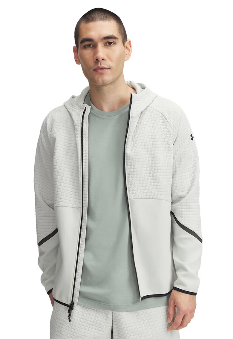 Under Armour Hanorac texturat din fleece Unstoppable - Verde deschis