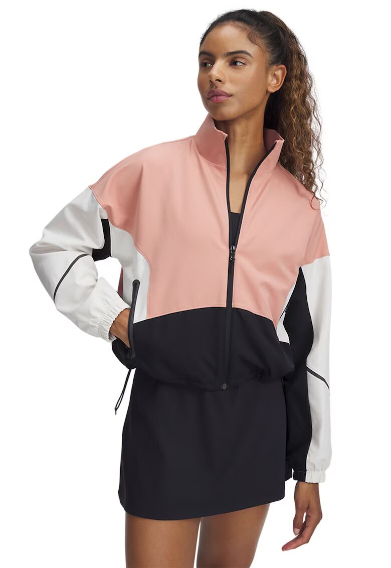 Under Armour Jacheta cu finisaj rezistent la apa - pentru antrenament Unstoppable - Alb/Negru/Roz somon