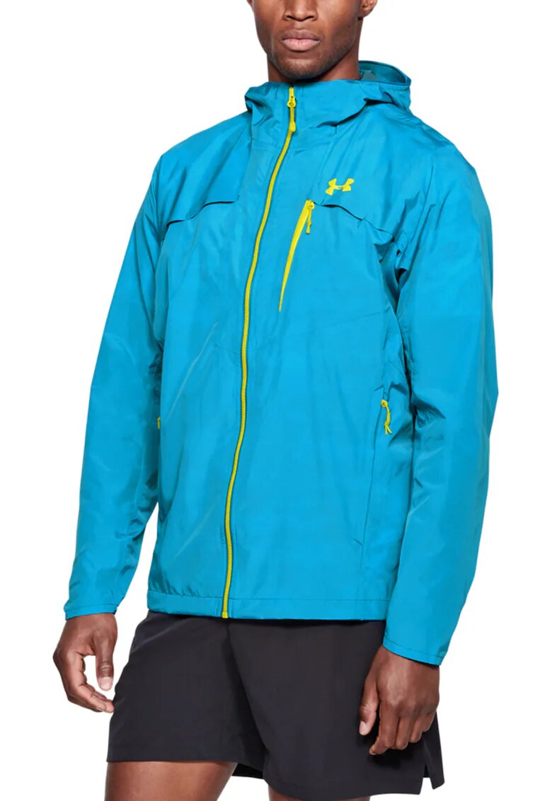 Under Armour Jacheta impermeabila pentru drumetii Scrambler - Albastru aquamarin