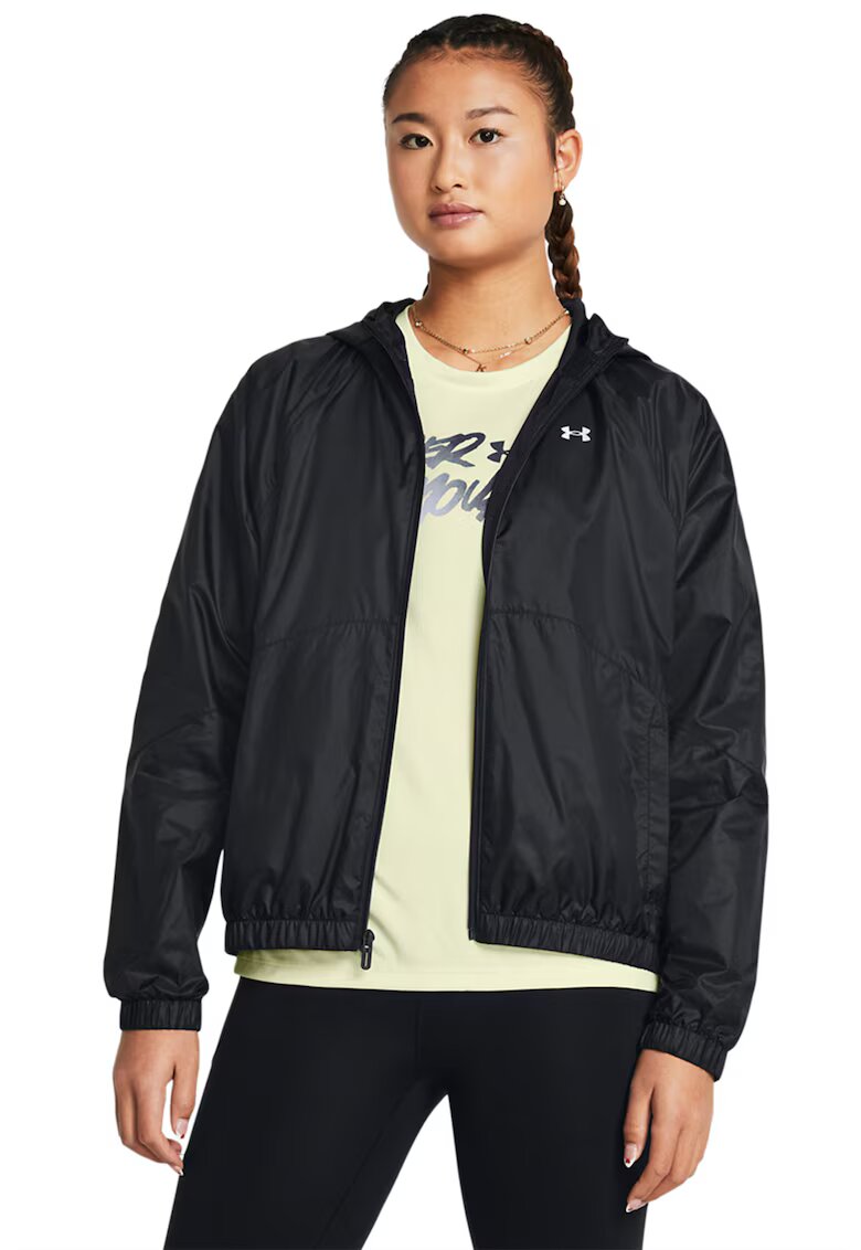 Under Armour Jacheta lejera cu fermoar Rival - Negru