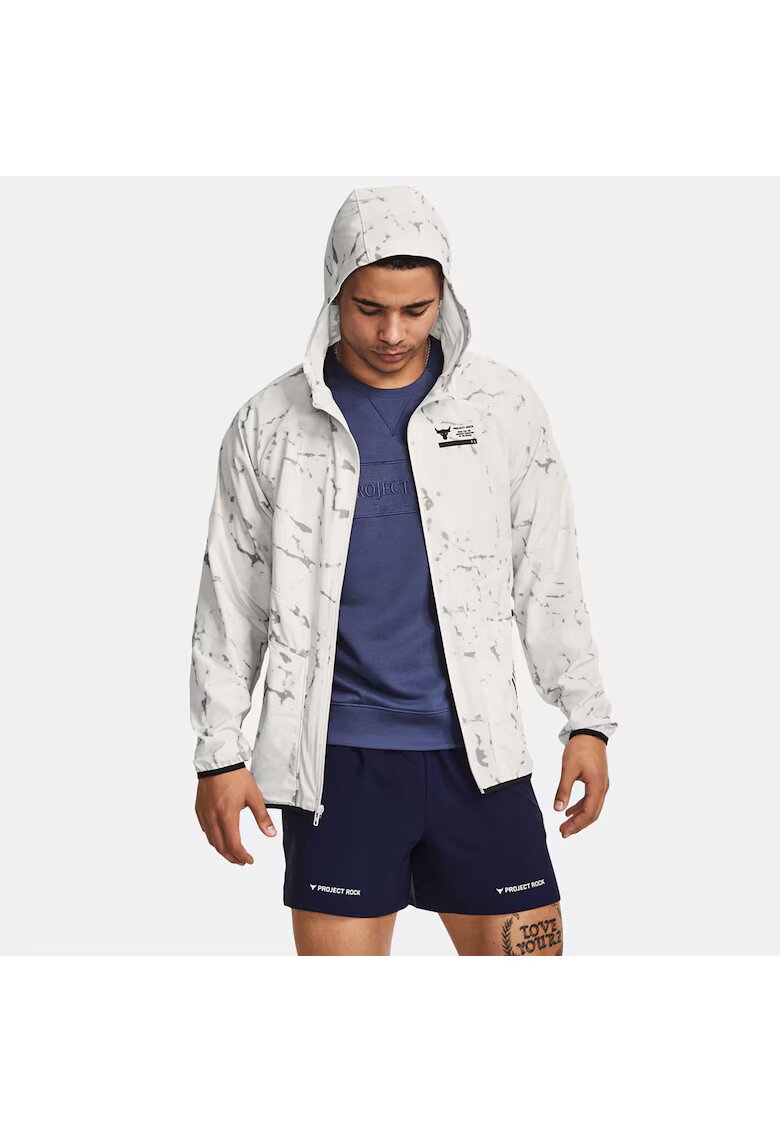 Under Armour Jacheta sport barbati - Poliester - Alb - Alb