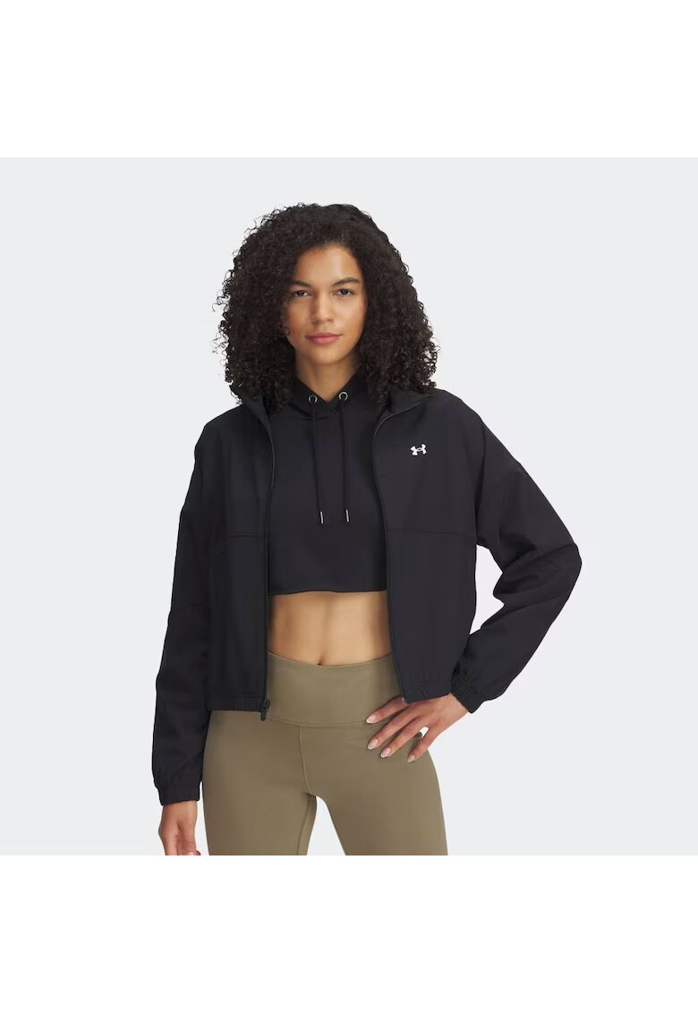 Under Armour Jacheta sport dama Rival - neagra/alba - poliester - Negru