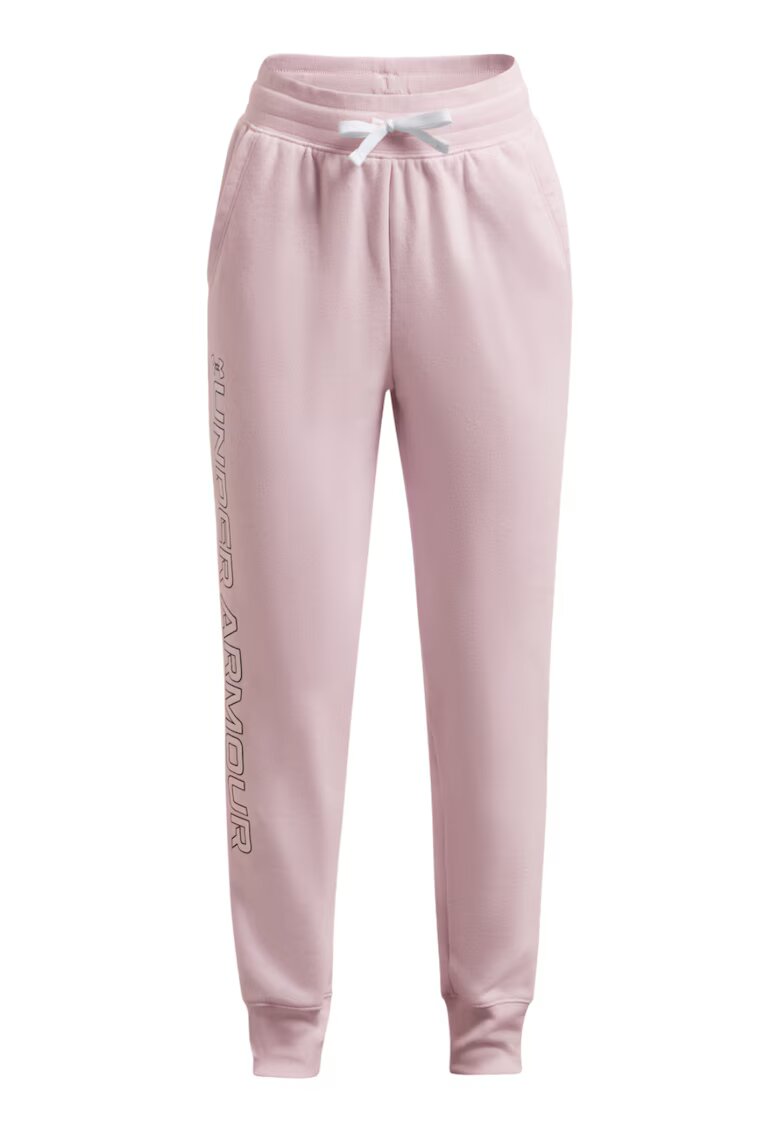 Under Armour Pantaloni cu imprimeu logo pentru fitness Rival - Lila