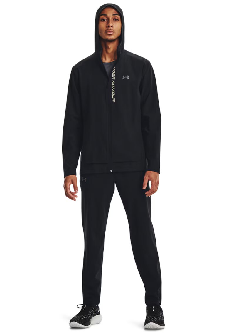 Under Armour Pantaloni cu slituri cu fermoar pentru alergare Outrun The Storm - Negru