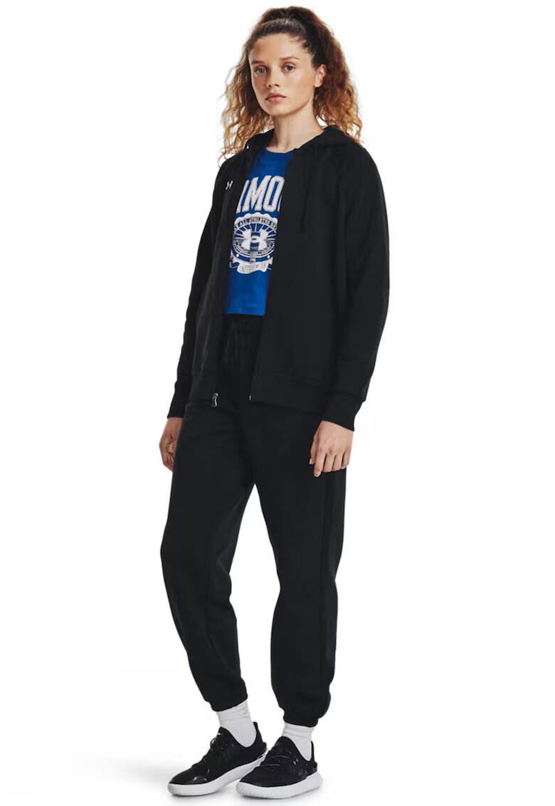 Under Armour Pantaloni de trening cu snur de ajustare in talie pentru fitness Rival - Alb/Negru