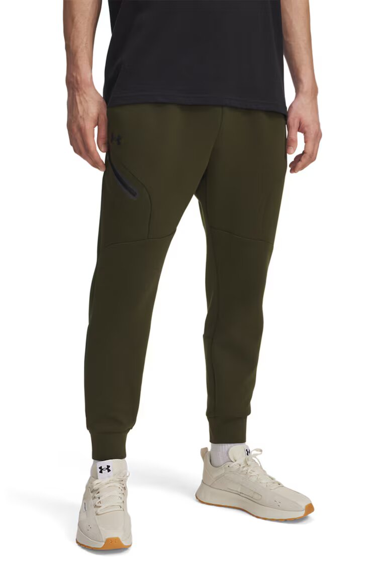 Under Armour Pantaloni jogger slim fit din fleece Unstoppable - Kaki inchis