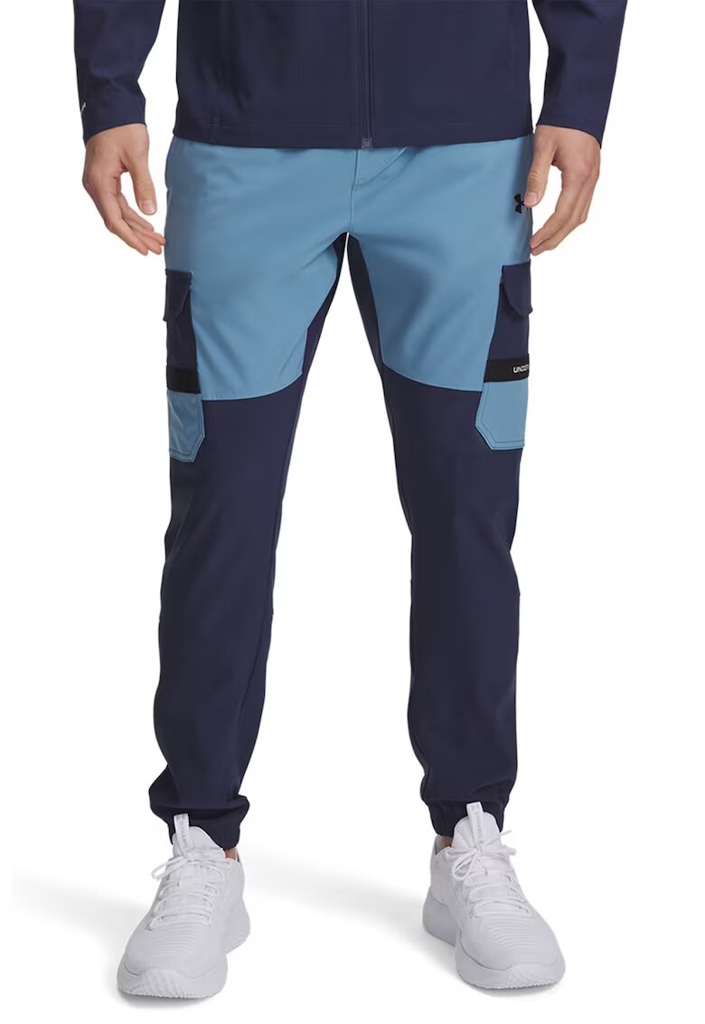 Under Armour Pantaloni lejeri cu buzunare cu clapa Tech Utility - Albastru deschis/Bleumarin