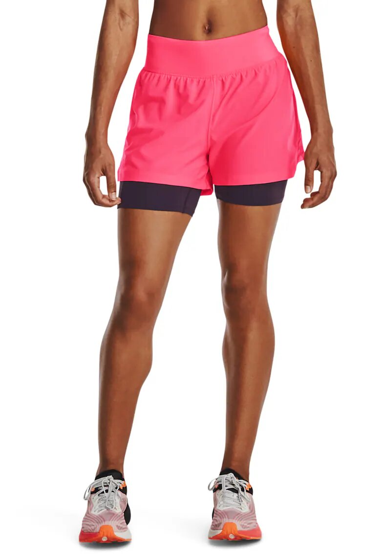 Under Armour Pantaloni scurti 2-in-1 pentru alergare Stamina - Violet/Roz