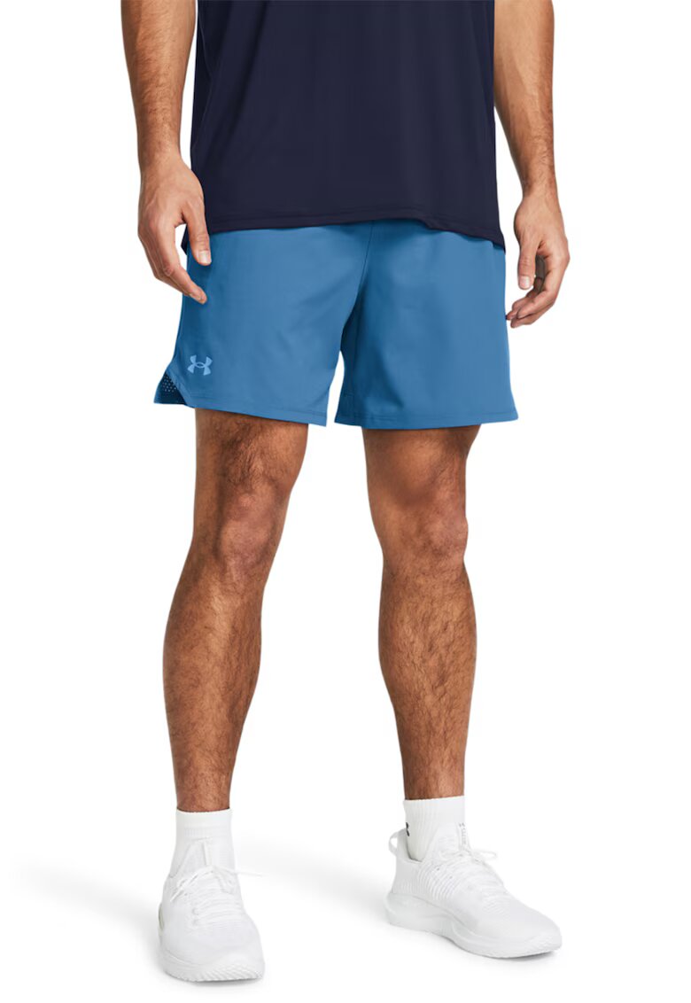 Under Armour Pantaloni scurti cambrati cu banda logo in talie - pentru antrenament Vanish - Albastru deschis