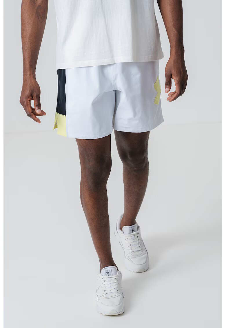 Under Armour Pantaloni scurti cu logo - pentru baschet Zone 7 - Alb/Verde lime