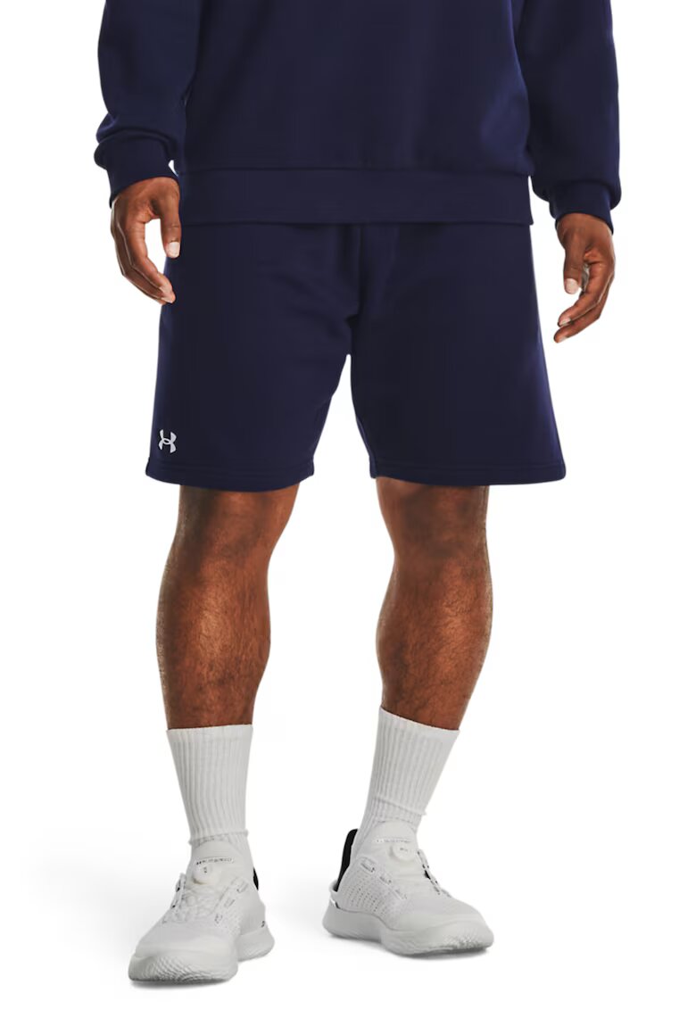 Under Armour Pantaloni scurti cu logo - pentru fitness Rival - Alb/Bleumarin