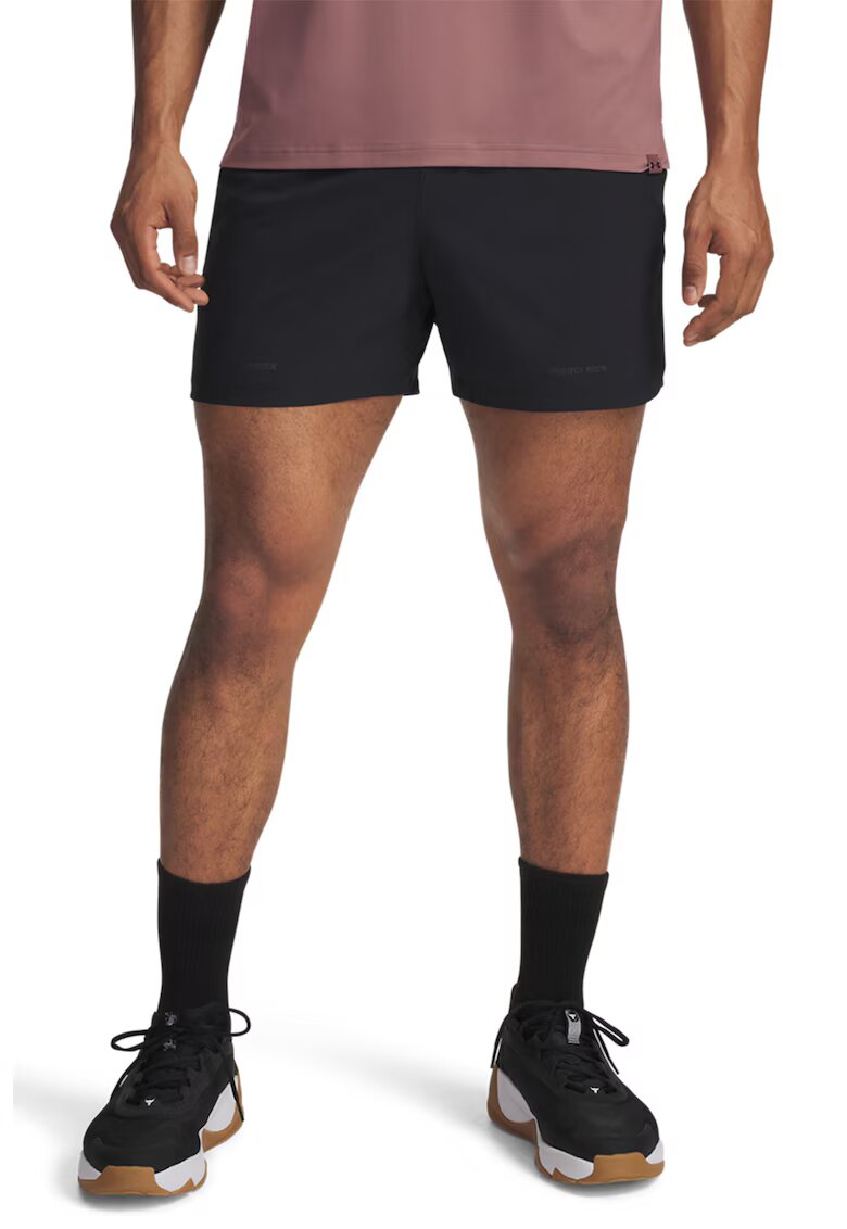 Under Armour Pantaloni scurti cu snur de ajustare pentru antrenament Project Rock Ultimate - Negru
