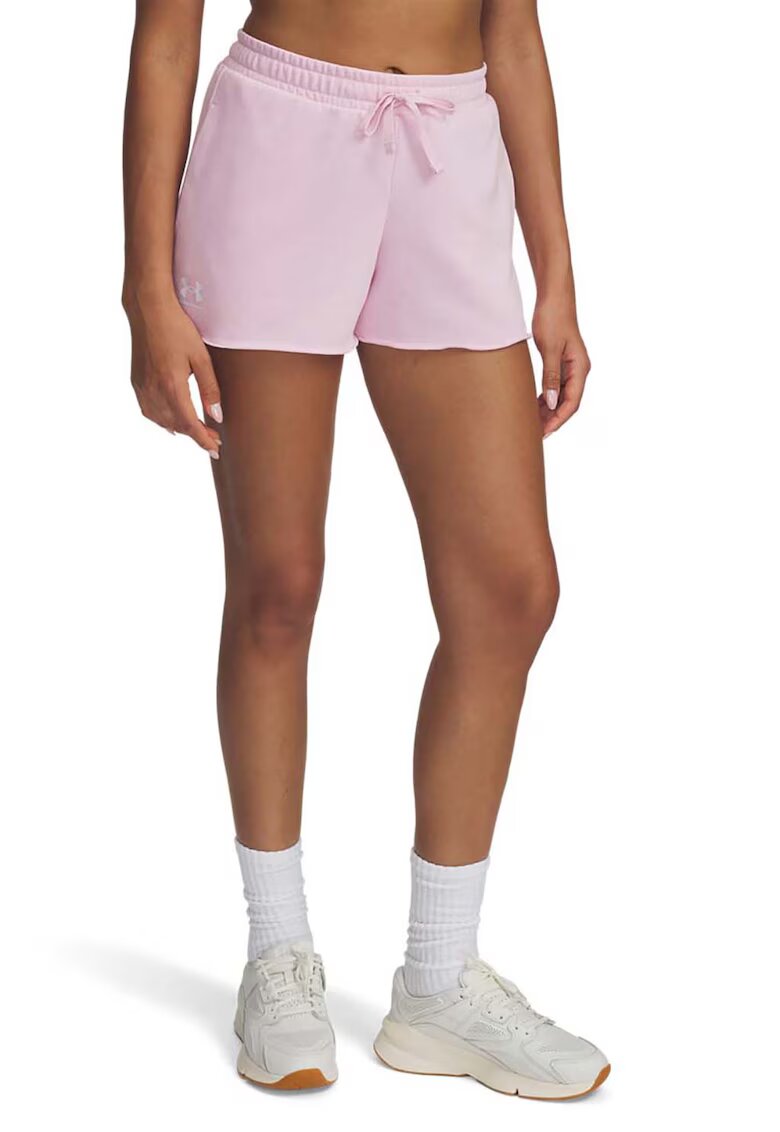 Under Armour Pantaloni scurti cu snur de ajustare pentru fitness Rival - Roz