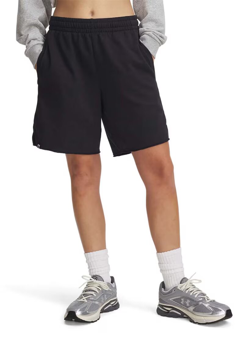 Under Armour Pantaloni scurti din amestec de bumbac cu model uni - Negru