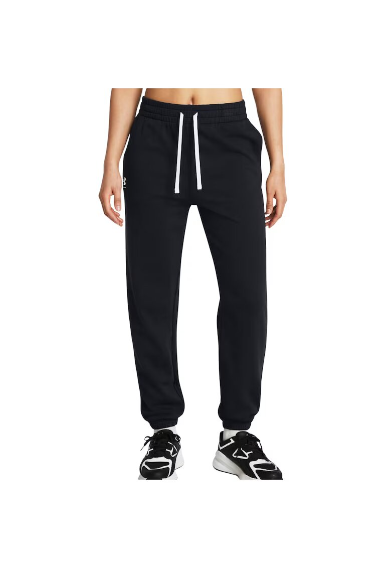 Under Armour Pantaloni sport dama - Rival Terry Jogger - negri - bumbac/poliester -