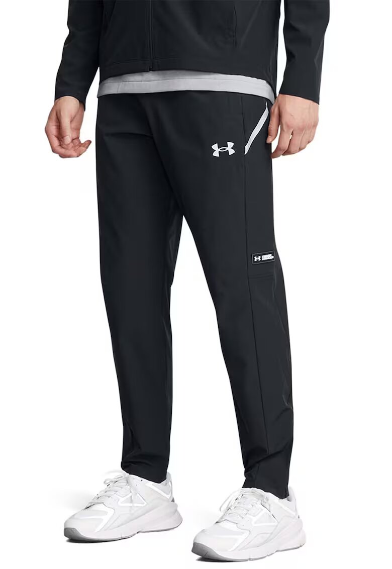 Under Armour Pantaloni tricotati cu talie elastica - pentru fitness - Alb/Negru