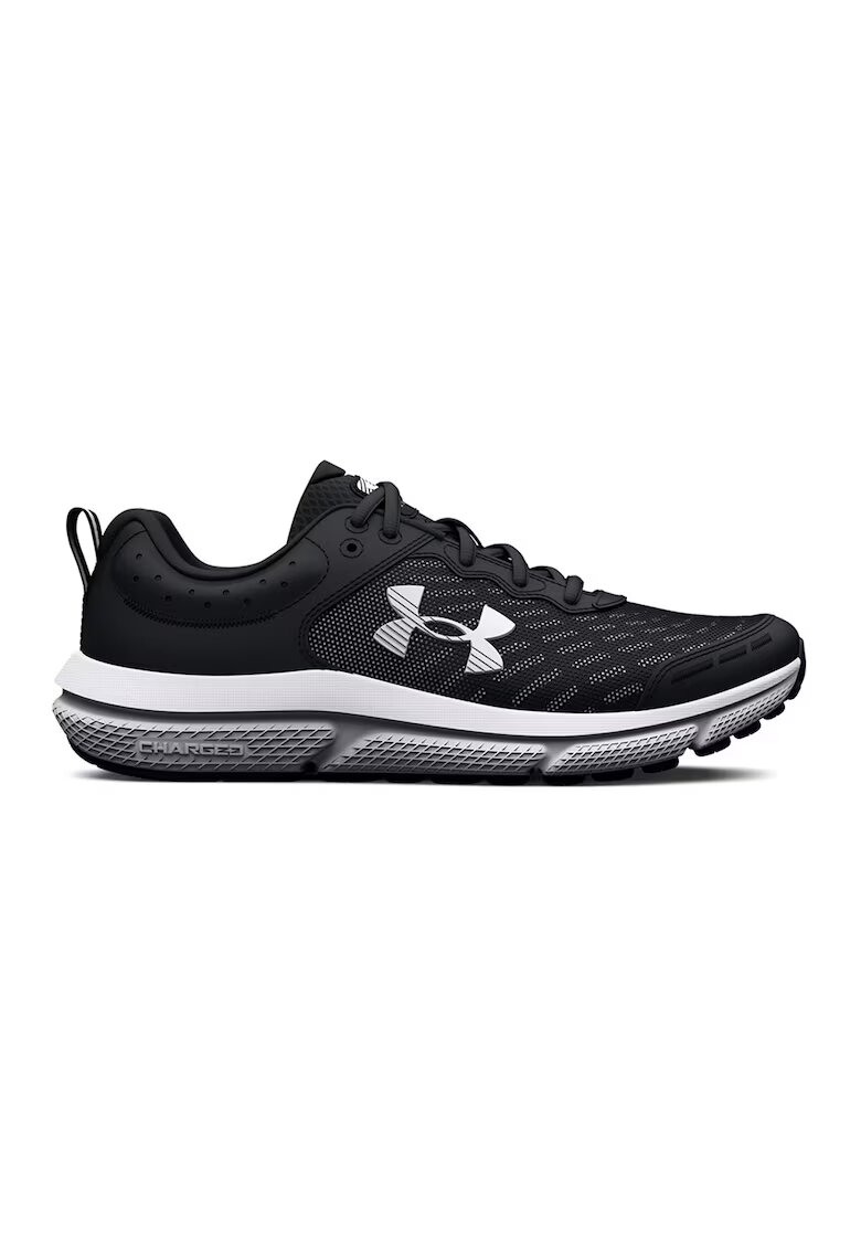 Under Armour Pantofi Assert 10 cu garnituri de piele - pentru alergare - Alb/Negru