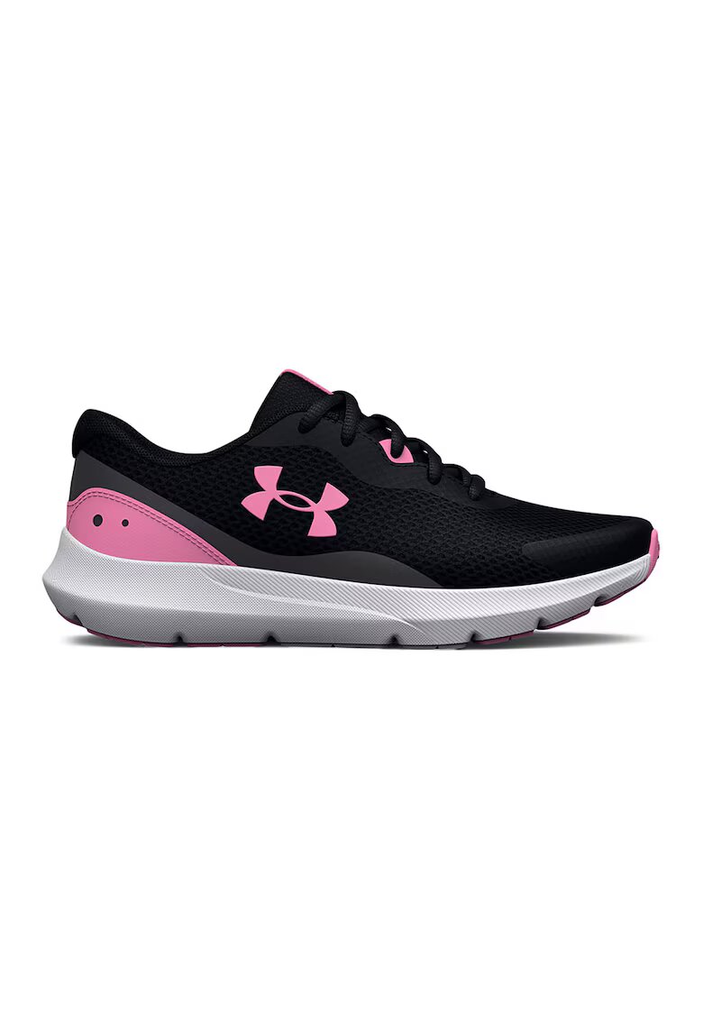 Under Armour Pantofi cu detaliu logo - pentru alergare Surge 3 - Negru/Roz