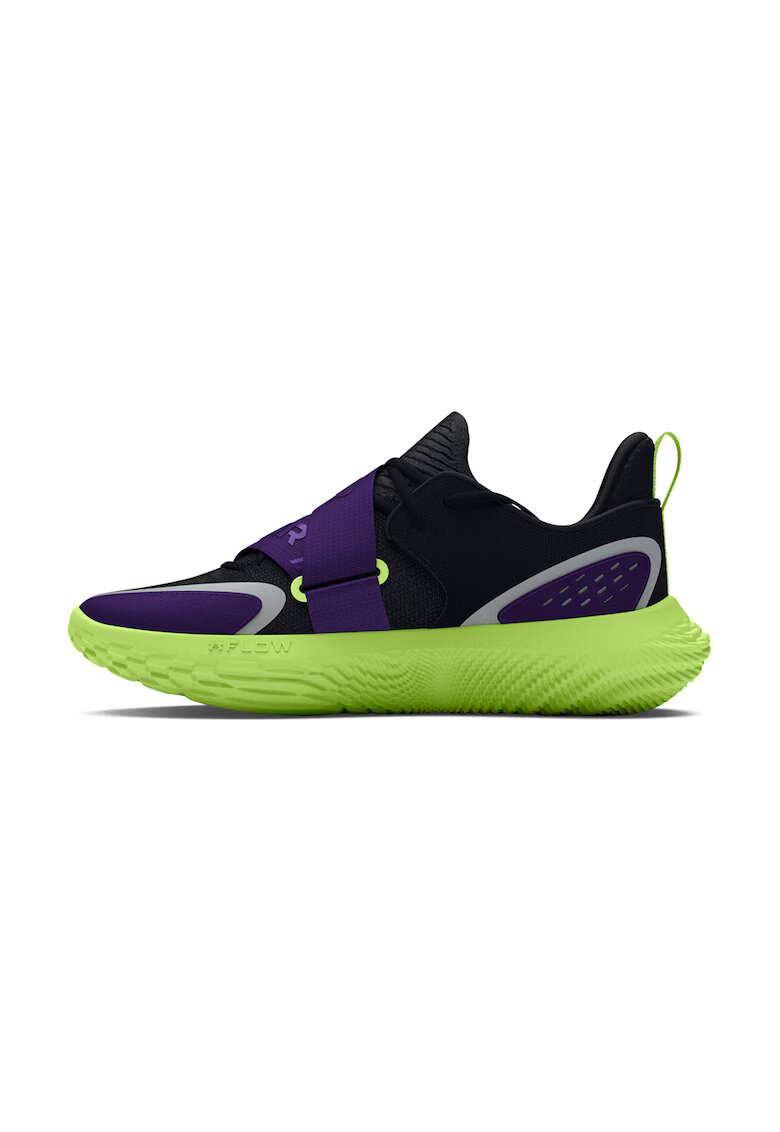 Under Armour Pantofi Flow Futr X4 pentru baschet - Negru/Gri deschis/Verde pal
