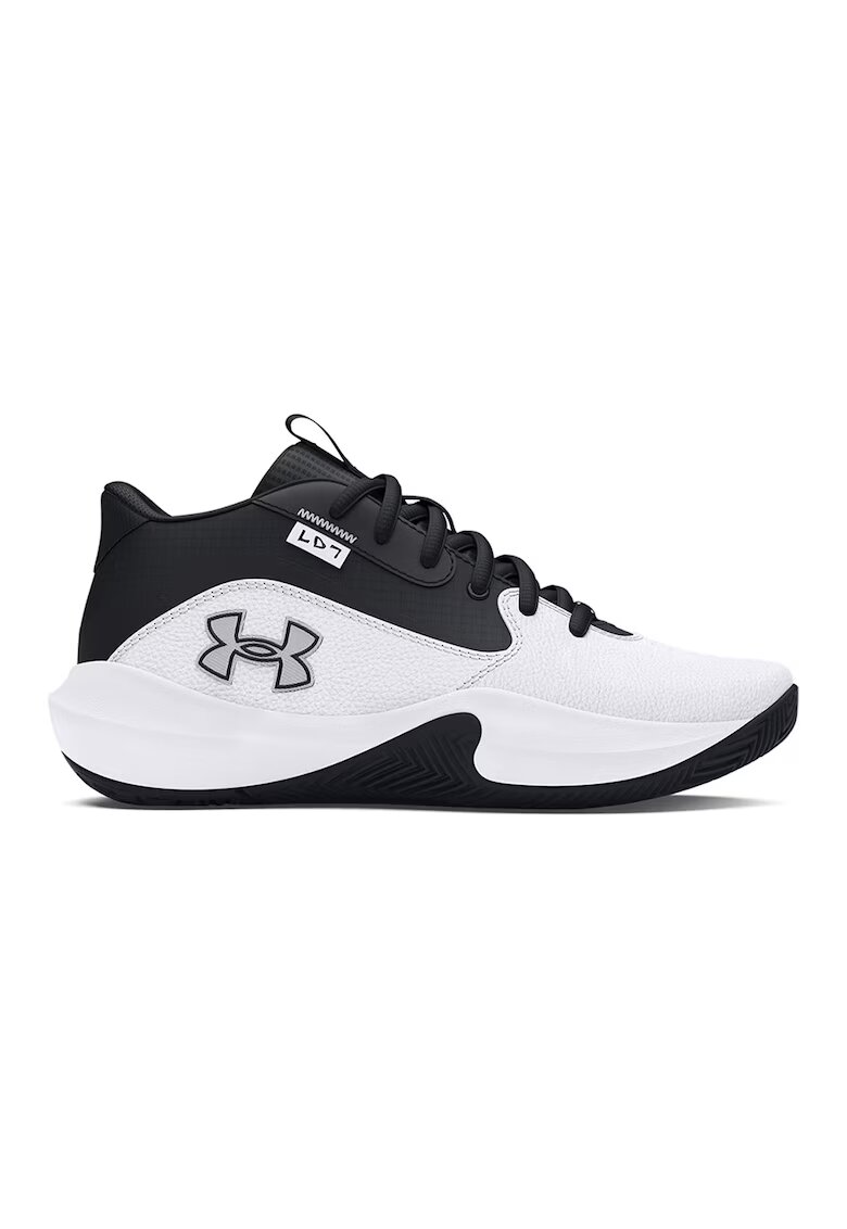 Under Armour Pantofi Lockdown 7 pentru baschet - Negru/Alb optic