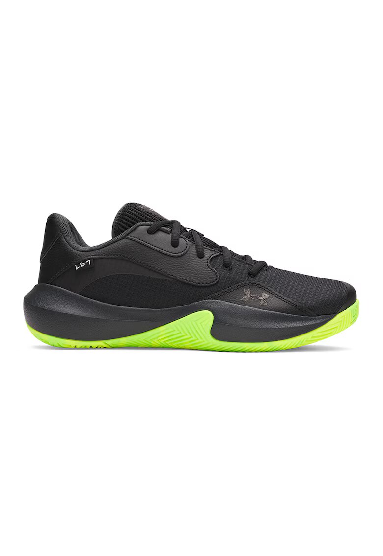 Under Armour Pantofi low-cut pentru baschet Lockdown 7 - Negru/Verde lime