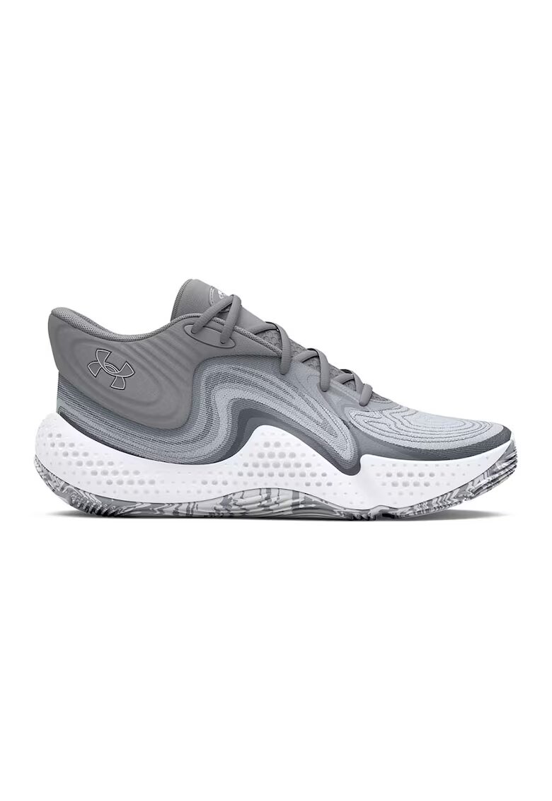 Under Armour Pantofi mid-cu pentru baschet Spawn 6 - Gri