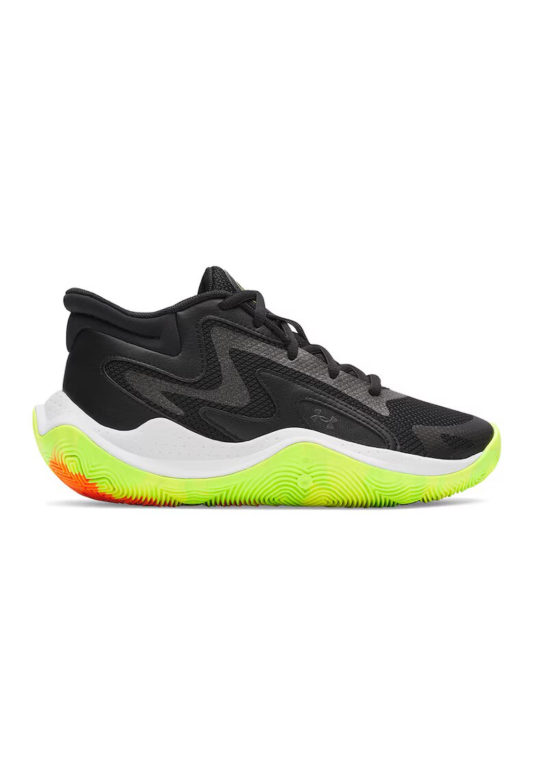 Under Armour Pantofi mid-cut Jet'25 pentru baschet - Negru