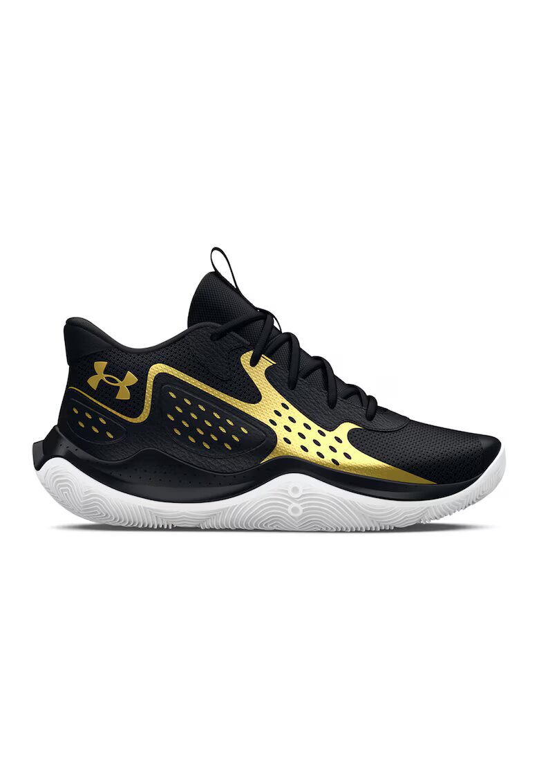 Under Armour Pantofi mid-cut pentru baschet Jet '23 - Auriu/Negru