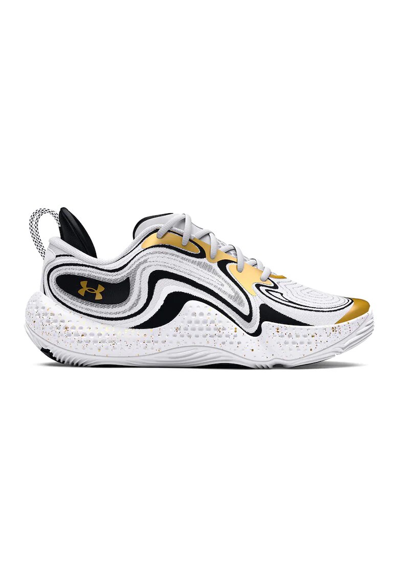 Under Armour Pantofi sport barbati 303778316 - Sintetic/Textil - Alb - Auriu/Negru stins/Alb optic