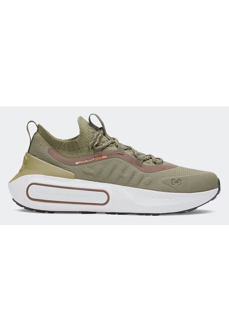 Under Armour Pantofi sport barbati Phantom 4 Reflect - amortizare ultra-elastica - detalii reflectorizante - verde OD marin/Gri indepartat/Verde cantina