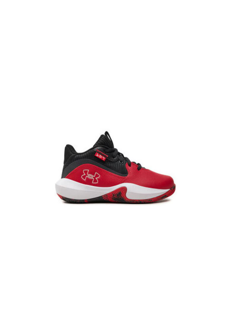 Under Armour Pantofi sport copii - baschet - rosu - textil