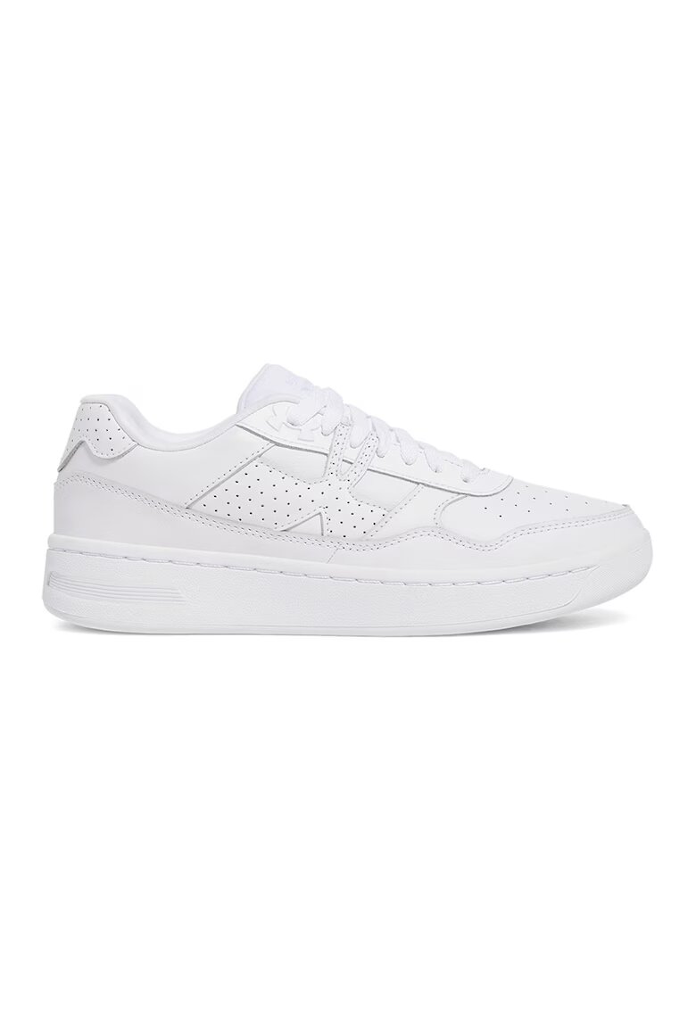 Under Armour Pantofi sport Court 96 low-cut de piele - Alb fildes/Alb murdar