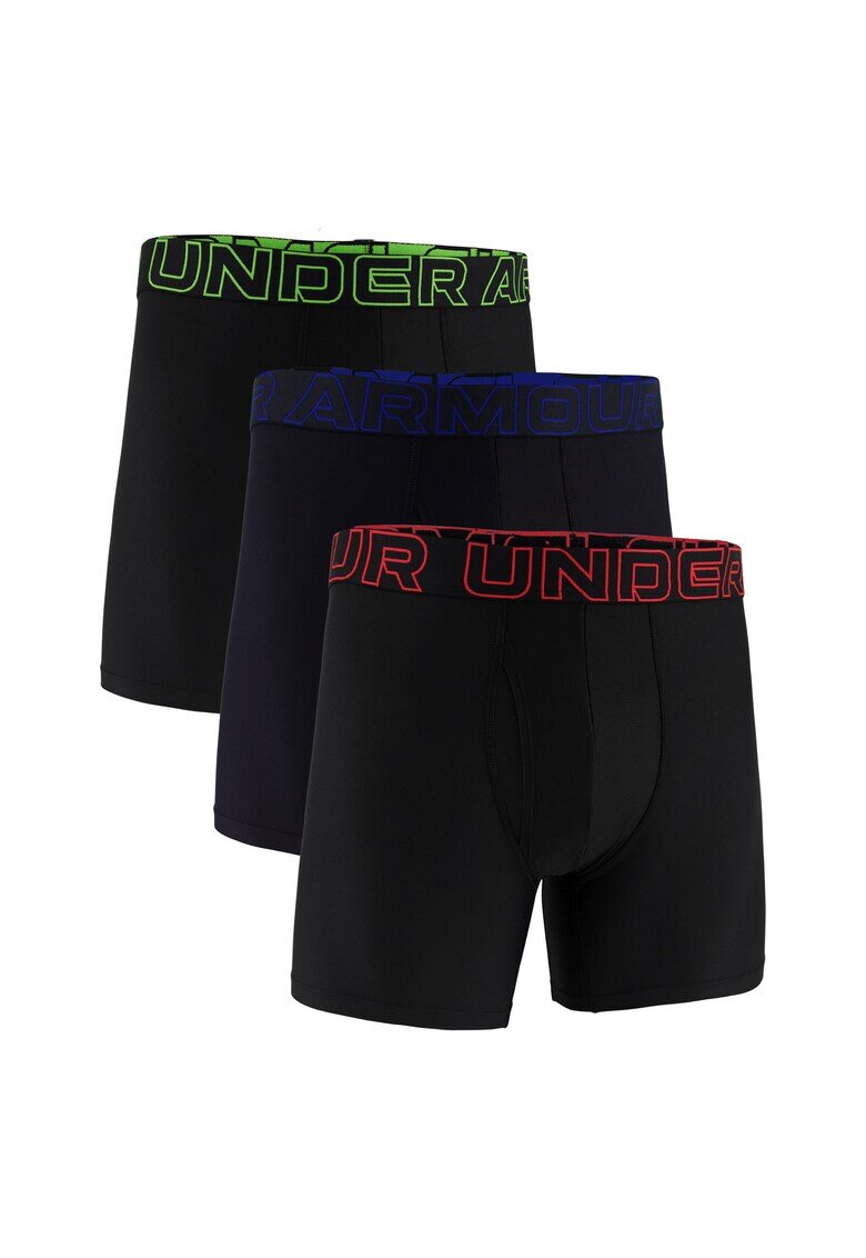 Under Armour Set de 3 perechi de boxeri Performance Tech - Rosu/Verde/Negru/Albastru