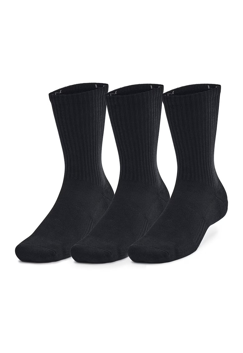 Under Armour Set de sosete lungi pentru fitness - 3 perechi - Negru