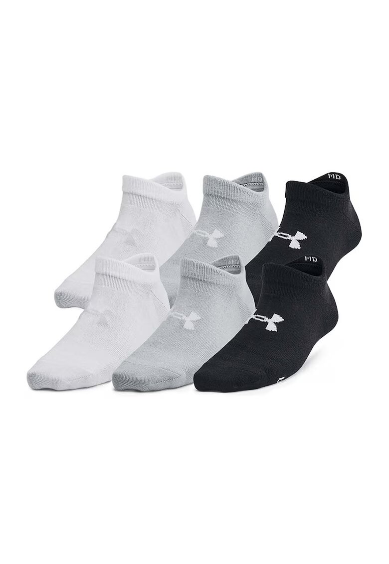 Under Armour Set de sosete pana la glezna cu aspect striat - 6 perechi - Negru
