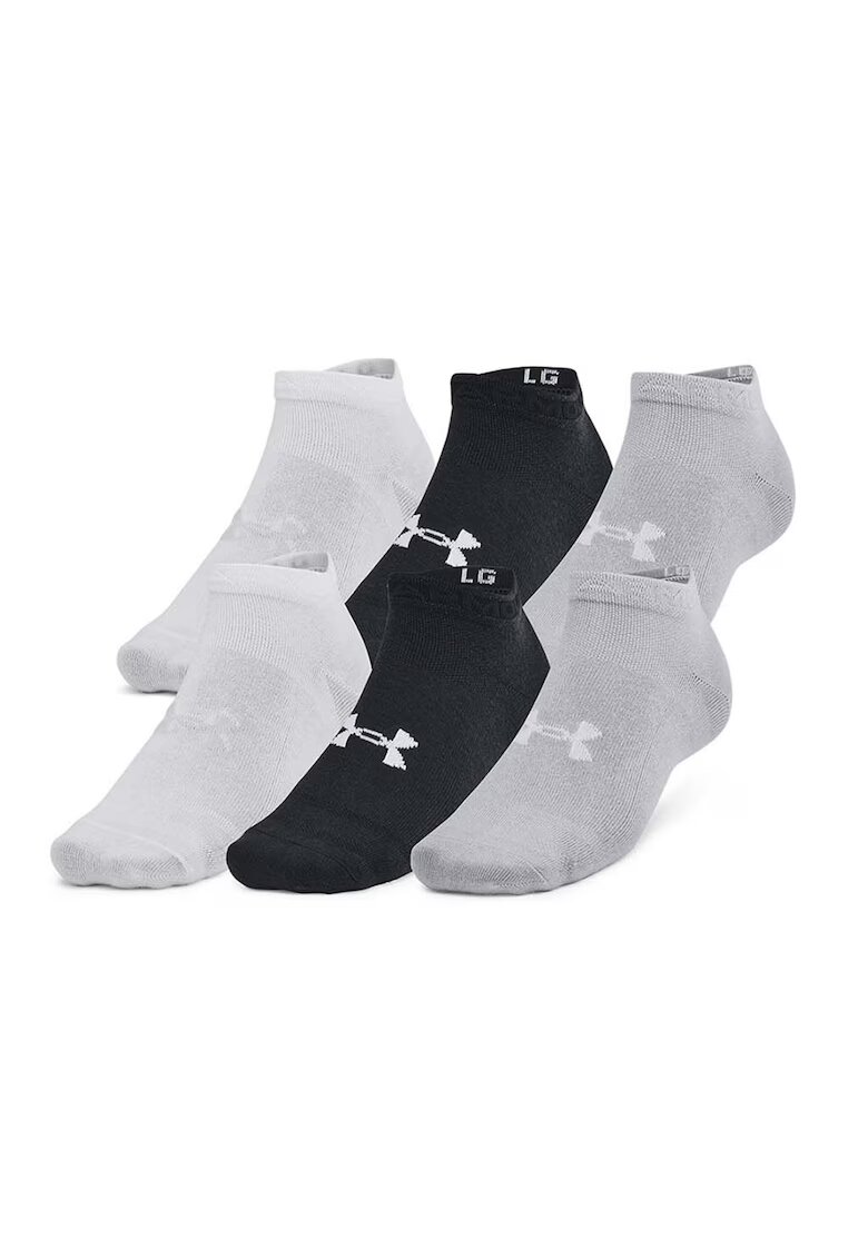 Under Armour Set de sosete pana la glezna cu detaliu logo Essential - 6 perechi - Negru/Gri