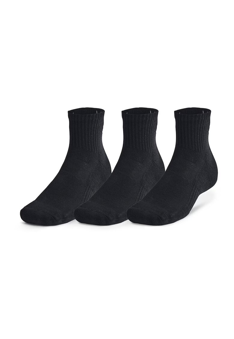 Under Armour Set de sosete unisex pentru fitness - 3 perechi - Negru