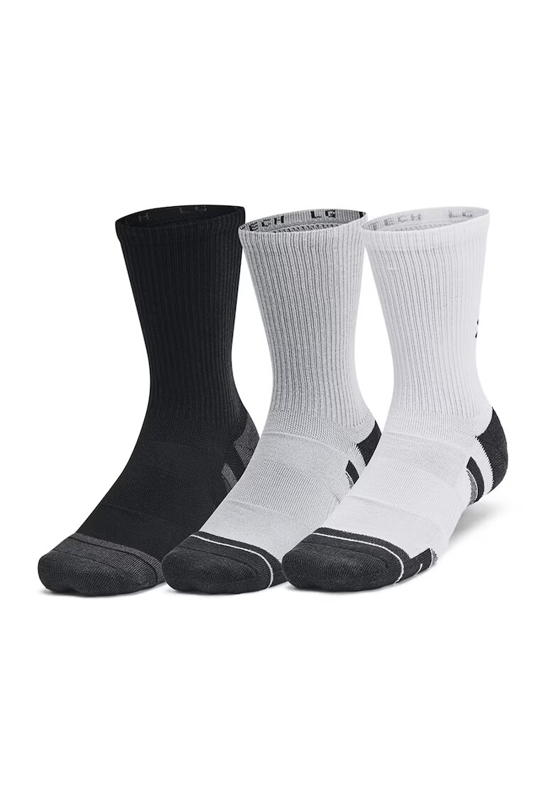 Under Armour Set de sosete unisex pentru fitness Performance - 6 perechi - Alb/Negru/Gri