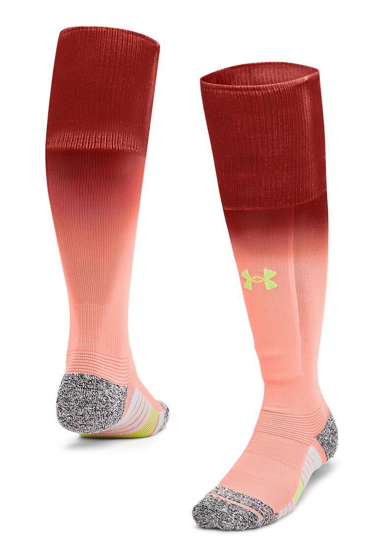 Under Armour Sosete pentru fotbal Megnetico - Roz somon/Rosu inchis