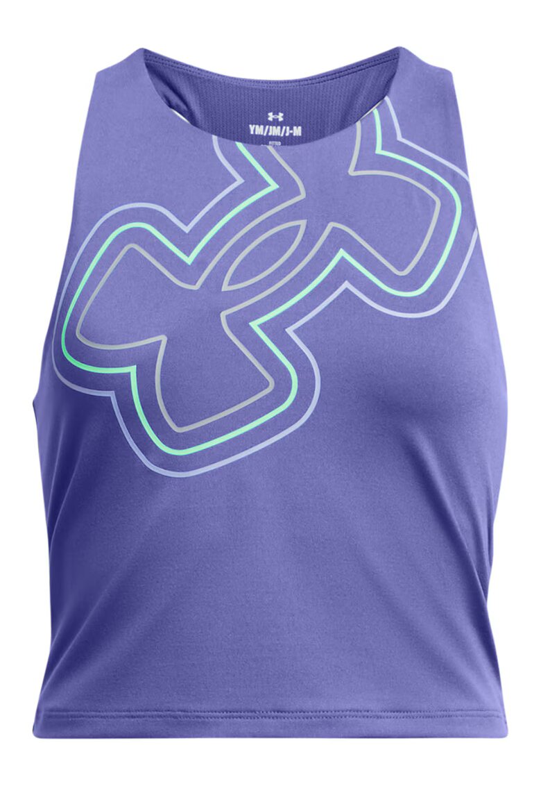 Under Armour Top racerback cu monograma - pentru antrenament Motion Branded - Gri/Albastru indigo/Verde menta
