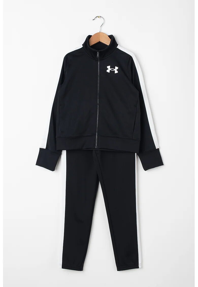 Under Armour Trening cu fermoar si benzi laterale contrastante pentru fitness21` - Negru