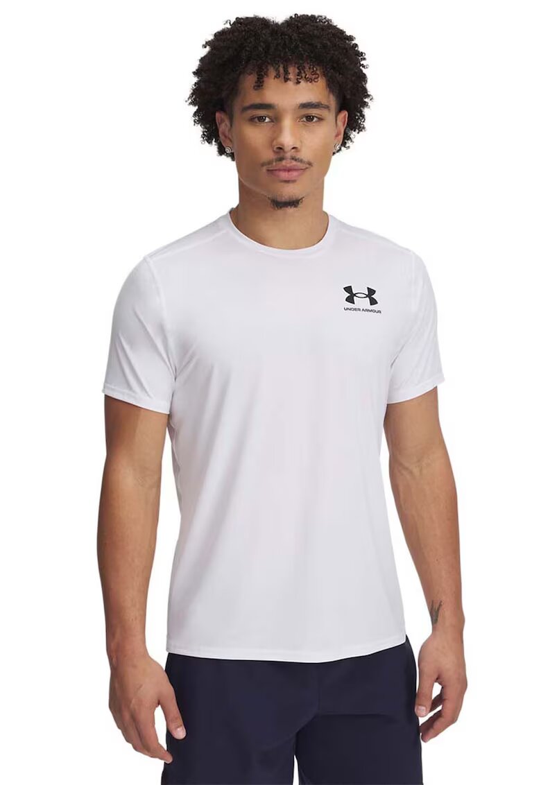 Under Armour Tricou cambrat pentru fitness Heatgear - Alb murdar