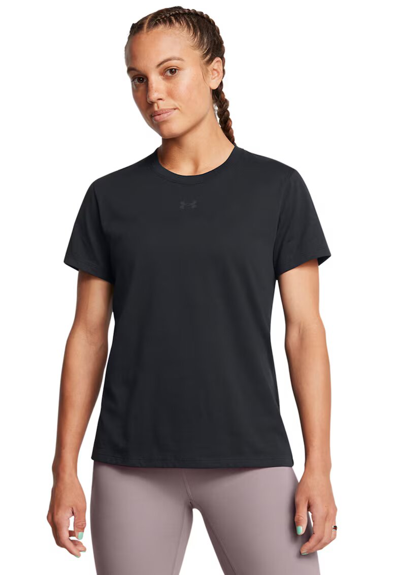 Under Armour Tricou cu decolteu la baza gatului si logo discret - Negru