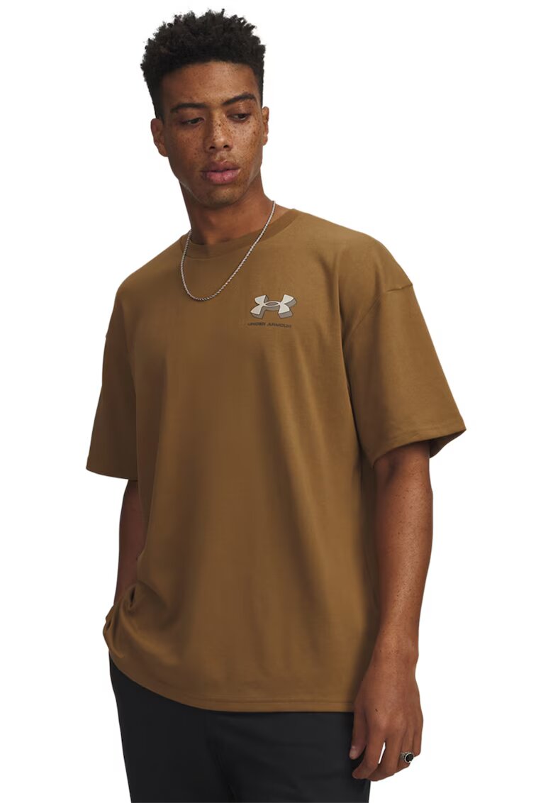 Under Armour Tricou cu decolteu la baza gatului si maneci cazute - Kaki