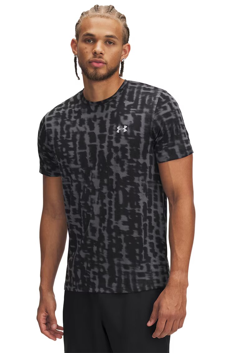 Under Armour Tricou cu detalii reflectorizante pentru alergare Launch - Negru/Gri inchis